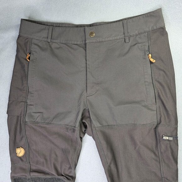 FjallRaven Pants Mens 32-30 Dk Gray Reinforced Trousers Hiking Outdoor Trekking - Picture 6 of 11